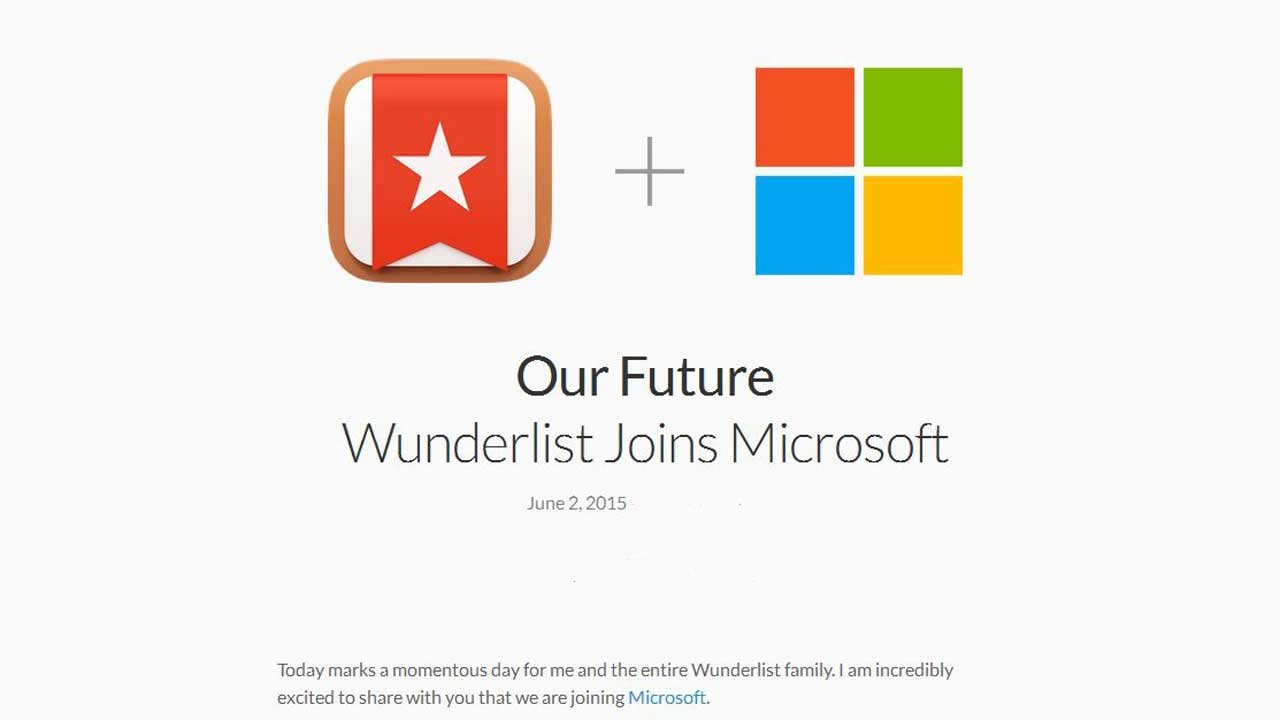 wunderlist bought by microsoft
