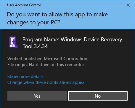 Windows 10 UAC Dark Mode