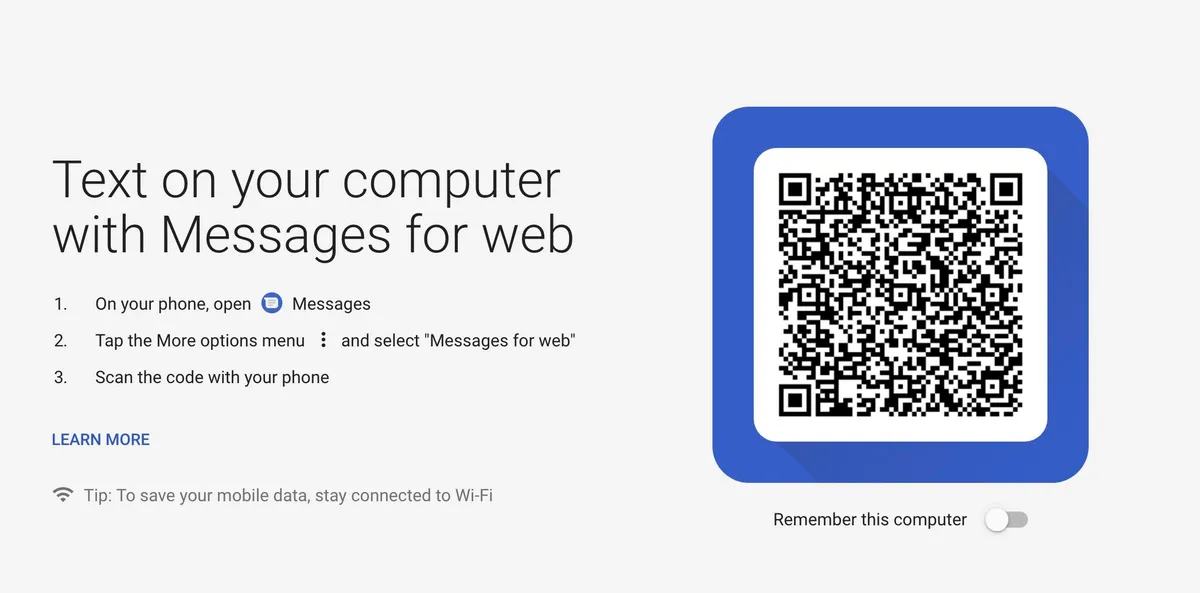 messages for web login page